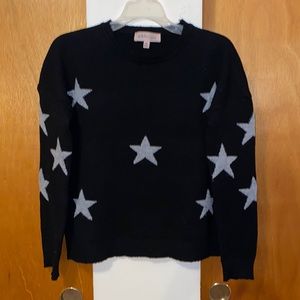 🖤🤍🖤EUC Philosophy Black Sweater w/Light Grey Stars